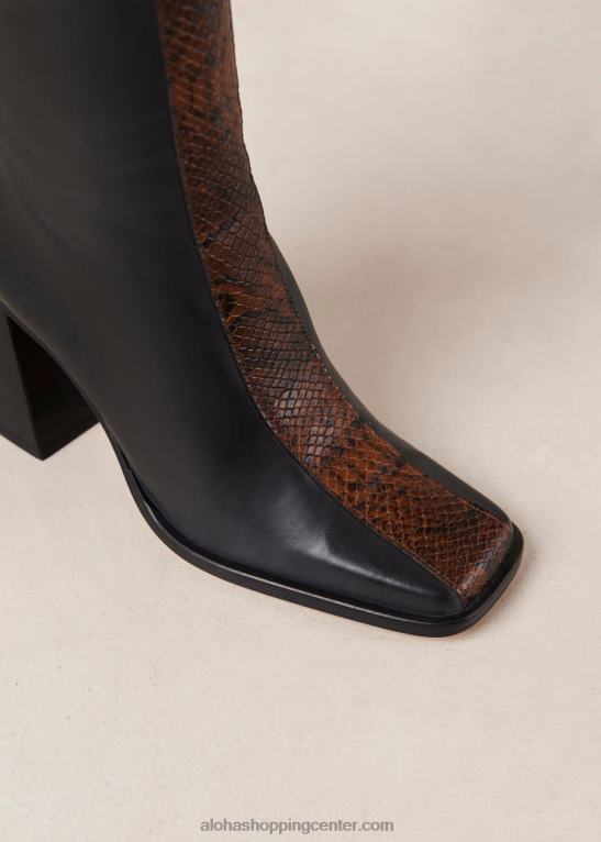 škornji z usnjenim vzorcem južnega pitona ženske Alohas 0D4R8146