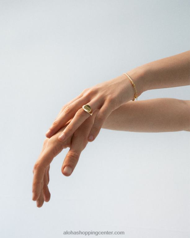 štampiljka - minimalno zlat prstan ženske Alohas 0D4R81192