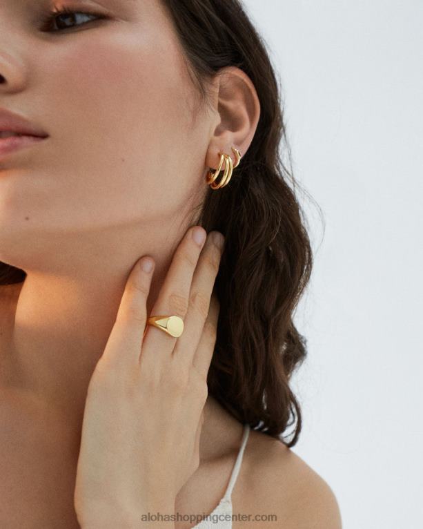 štampiljka - minimalno zlat prstan ženske Alohas 0D4R81192